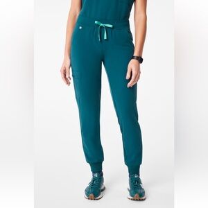 W’s Figs Zamora Jogger Scrub Pants in Carribean Blue, size S